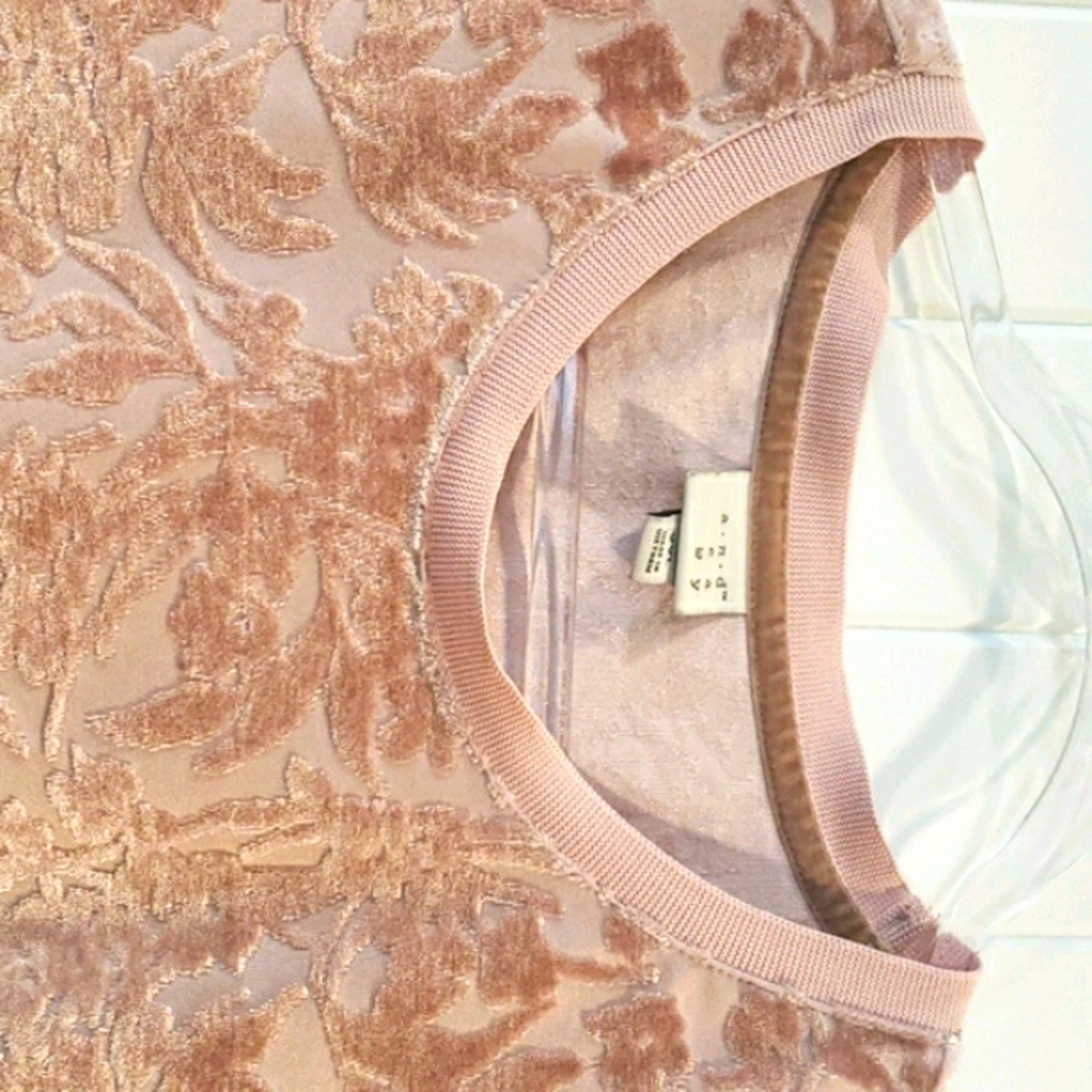 Pink Crushed Velvet Top 2XL, Short Sleeves, Comfy - Picture 6 of 8